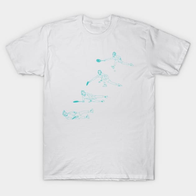 Andrey Rublev Dive on Grass! T-Shirt by dotbyedot